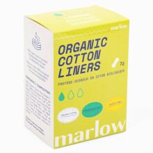 Marlow Serviettes 100% Coton Bio - SANS plastique, parfum, colorants, blanchiment au chlore, ultra douces et super absorbantes