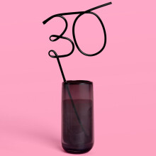 xo, Fetti 30e Verjaardag XL Zwarte 30 Rietje | Bday Versieringen, Dertig, Millennial Verjaardagscadeau, Bday Drinkwaren