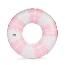 FUNBOY Giant Vintage Roze Gestreepte Opblaasbare Zwemband met Bekerhouder 48"