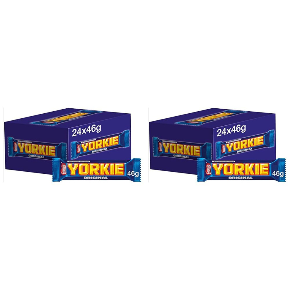 Yorkie Milk Chocolate Bars, 24 X 46 G (Pack Of 2)