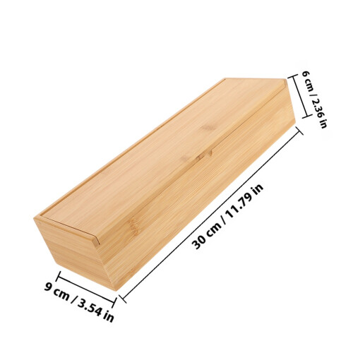 boîte rangement bambou couvercle pour ustensiles 2 pièces 1
