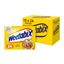 Weetabix, Breakfast, Packed with Fibre, High in Vitamin D, Source of Iron, (Pack of 10)24 Biscuits (430g)