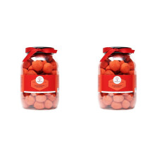 Mallow Tree Strawberry Flavoured Red Marshmallow Balls in a Gift Jar, 600 g (Pack of 2)