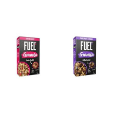 FUEL10K Chunky Granola Bundle, 6 x Fruit Loaded Chunky Granola & 6 x Chocolate Chunky Granola, Protein Boosted & High in Fibre, 400 g (Pack of 12)