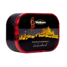 Walker's Shortbread Biscuits Gift Tin ? Edinburgh Castle Keepsake, Traditional Pure Butter Scottish Recipe ? 130g (Pack of 12)
