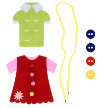 6Pièces Jouets Couture Boutons Multicolores Jeu Pour Tout-Petits