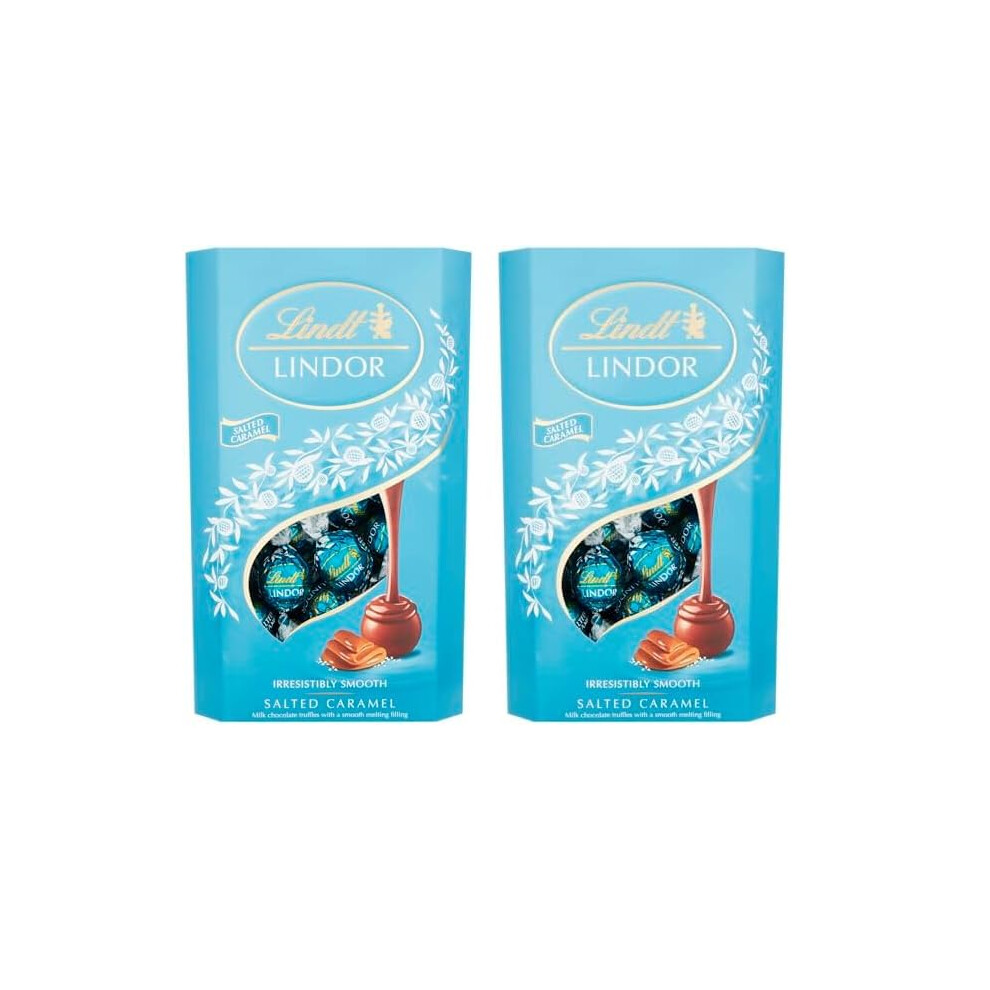 Lindt Lindor Salted Caramel Chocolate Truffles Box - Approx. 48 Balls, 600G - Perfect For Sharing And Gifting - Chocolate Balls With A Smooth Melting