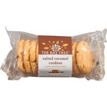 The Bay Tree Salted Caramel Biscuits ? 12 x 150g Packs | Buttery Crunch with Sweet & Salty Caramel Flavour | Handcrafted British Biscuits | Great for