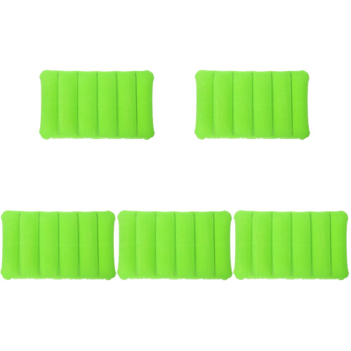 5Pièces Oreiller Gonflable Vert Durable Pour Camping Détente 1