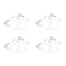32Pièces Clips Argentés U Pour Boucles D'oreilles DIY Sans Perçage