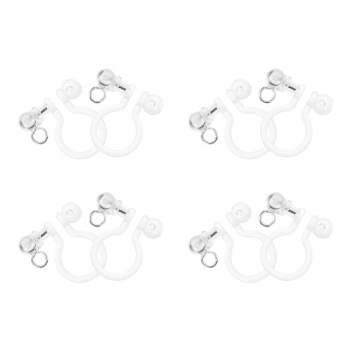 32Pièces Clips Argentés U Pour Boucles D'oreilles DIY Sans Perçage