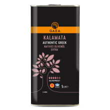 Gaea Kalamata Authentic Greek Extra Virgin Olive Oil 5L ? Cold Pressed EVOO for Cooking, Salads, Dipping & Drizzling ? Mediterranean Olive Oil ? Large