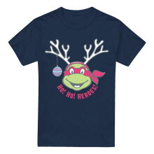 (XXL, Navy) Teenage Mutant Ninja Turtles Mens Ho Ho Heroes Reindeer Christmas T-Shirt