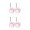 4Pièces Roulettes De Remplacement Rose Pour Trotteur Bébé Antibruit 5