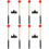 4Ensembles Maillets Percussion Rouge Manche Antidérapant Bois Naturel 7