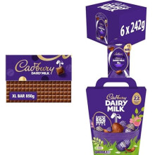 Cadbury Dairy Milk Chocolate Easter Egg & Hunt Bundle - Gifts for Easter, Includes Large Egg, Hunt Pack & Extra-Large Chocolate Gift Bar