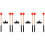 4Ensembles Maillets Percussion Rouge Manche Antidérapant Bois Naturel 6
