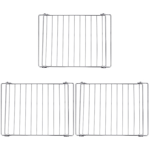 3Pièces Filet Four Électrique Grill Barbecue Acier Argent Durable 2
