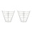 2Pièces Panier De Stockage Golf En Métal Argent 8
