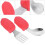 3Ensembles Ensemble Bébé Rouge Fourchette Acier Silicone 10
