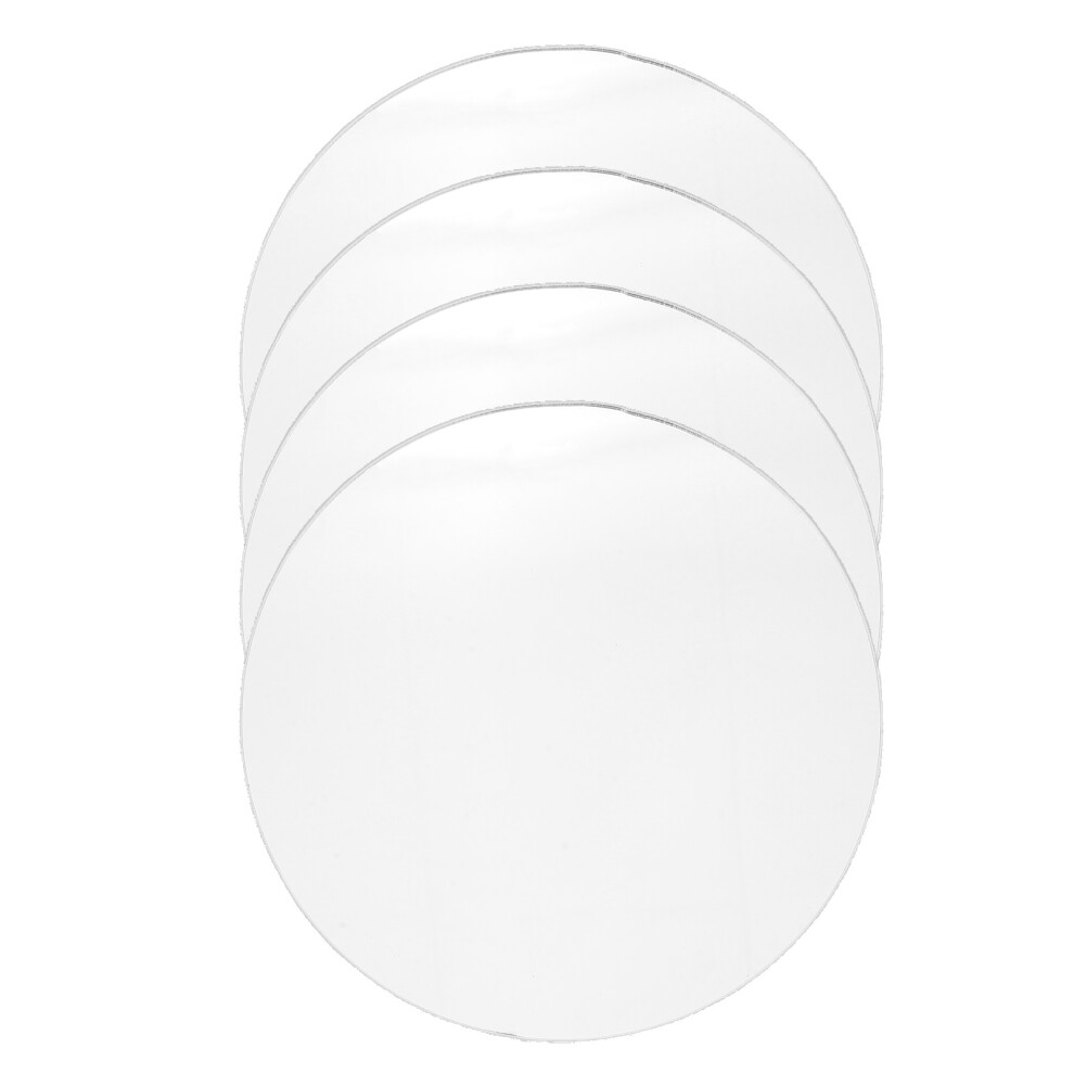 Iplusmile 8Pcs Round Acrylic Craft Mirrors Silver For Small Diy Makeup Projects