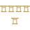 5pcs mini torii gate resin statue sand table ornament 6