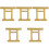 5pcs mini torii gate resin statue sand table ornament 5