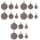 18Pcs Stainless Steel Hanging Targets Dark Grey Training Use Durable 5