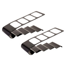 4Pcs Sturdy Black Remote and Cosmetic Holder Compact Desktop Organizer
