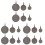 18Pcs Stainless Steel Hanging Targets Dark Grey Training Use Durable 4