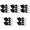 30Pcs Durable Black Chef Hats Kitchen Cooking Caps with Tie Design 3