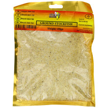 Africa?s Finest Ground Stock Fish 120g, (Pack of 10), Dried Ground Stockfish Powder with Salt, Traditional African Cooking Ingredient for Soups,