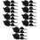 30Pcs Durable Black Chef Hats Kitchen Cooking Caps with Tie Design 7