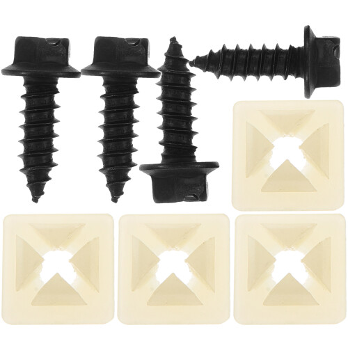 5Sets Quick Install License Plate Fasteners Clips Nylon Steel Set