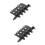 2Pcs Pc Case Fan Hub with Variable Speed Control Black ABS Material 8