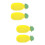 4Pcs Thick Ceramic Pet Feeding Bowls Yellow Pineapple Design 8