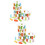 2Sets Durable Wooden Educational Balance Building Blocks Plaything 9
