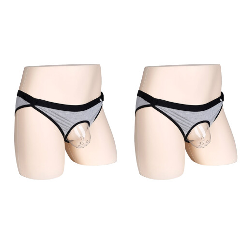 2Pcs Ergonomic Protective Underwear for Post Care in Grey 1