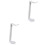 2Pcs Acrylic Headset Holder White Transparent Display Headphone Stand 3