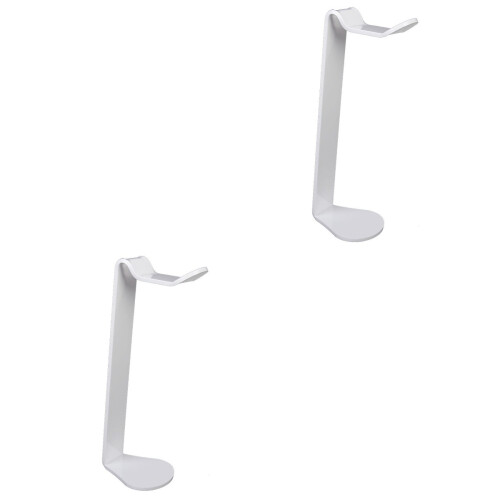 2Pcs Acrylic Headset Holder White Transparent Display Headphone Stand 2