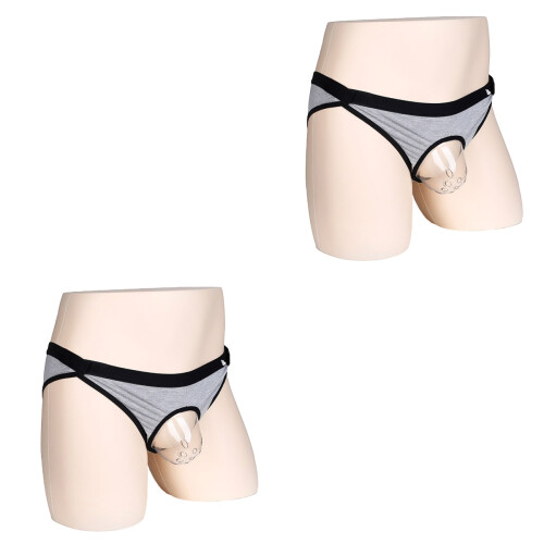 2Pcs Ergonomic Protective Underwear for Post Care in Grey 2
