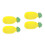 4Pcs Thick Ceramic Pet Feeding Bowls Yellow Pineapple Design 5