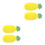 4Pcs Thick Ceramic Pet Feeding Bowls Yellow Pineapple Design 4