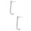 2Pcs Acrylic Headset Holder White Transparent Display Headphone Stand 7