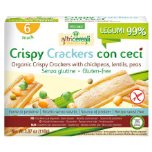 Probios CRISPY CRACKERS WITH CHICKPEAS, LENTILS, PEAS organic - packaging (6x18,34g) 110g