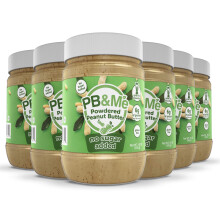 PB&Me Powdered Peanut Butter, No Sugar Added, High Protein Low Calorie Peanut Powder, Great for Smoothies, 2.72 kg (Pack of 6)