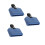 3St Blauwe Cow Bell Drum Percussion Set Met En Accessoires 7