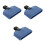 3St Blauwe Cow Bell Drum Percussion Set Met En Accessoires 5