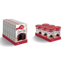 Betty Crocker Devil's Food Chocolate Cake Mix 425g (Pack of 6) & Chocolate Fudge Icing 400g (Pack of 6)