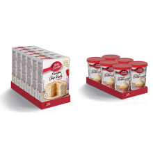 Betty Crocker Betty Crocker Rainbow Chip Party Cake Mix 425g (pack of 6) & Vanilla Buttercream Style Icing 400g (Pack of 6)